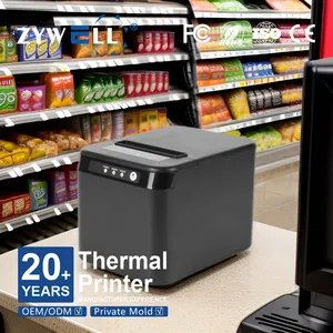 طابعة بلوتوث Imprimante thermique ، طابعة ZYWELL حبر مجاني 80 ، طابعة فاتورة الاستلام الحراري