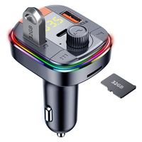 Émetteur FM Bluetooth T832 Adaptateur radio sans fil mains libres Chargeur USB QC3.0 + PD Récepteur audio Lecteur de carte TF Lecteur MP3 Kit voiture
