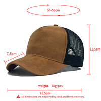 Topi Trucker Jaring Suede Bordir 3D Custom, Model Vintage 5 Panel Terstruktur, Snapback, Produsen Bersertifikasi BSCI