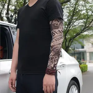 Custom Design Nylon Uv Bescherming Mouw Ademende Sport Cycling Tattoo Mouwen