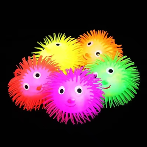 Spiky Flashing <b>Ball</b> Elastic Glowing Pet Cat <b>Dog</b> Interactive Chew Toy Stress Relief Sensory <b>Balls</b> Soft Rubber Bouncing <b>Light</b> <b>Up</b> - Product Image 3