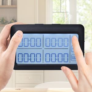 Anpassbarer 4-Kanal Tablet-Tisch-<span class=keywords><strong>Timer</strong></span> mit <span class=keywords><strong>LCD</strong></span>-Bildschirm, Digitaler Spiel-<span class=keywords><strong>Countdown</strong></span>-<span class=keywords><strong>Timer</strong></span> für Kinder, Studien-Pomodoro-<span class=keywords><strong>Timer</strong></span>, Wiederaufladbar - Product Image 1