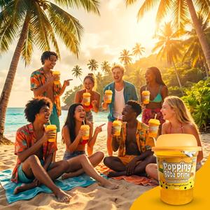 Boisson RTD en gros à la mangue et aux perles éclatantes 280ml |   Gobelet de <span class=keywords><strong>jus</strong></span> de mangue tropicale avec perles de boba éclatantes et paille – Meilleure vente en supermarché - Product Image 5