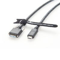 Kabel USB 3.1 Vision USB-C ke Micro-B dengan Pengunci Sekrup, Pelindung Kepang, dan Selubung PVC