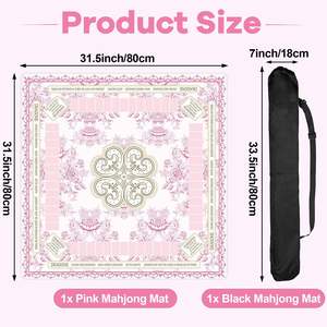 Nappe <span class=keywords><strong>de</strong></span> <span class=keywords><strong>poker</strong></span> et <span class=keywords><strong>de</strong></span> mahjong moderne, transfrontalière, européenne et américaine, à motif floral, silencieuse, grande, antidérapante, en caoutchouc, personnalisable - Product Image 2