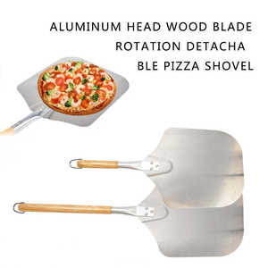 Pala para Pizza Giratoria de Aluminio Desmontable y Ajustable UNIVERSEA EQ-134 con Mango de Madera de Roble - Product Image 2