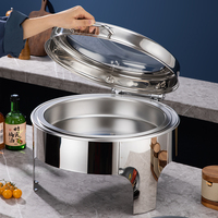Vente directe d'usine ensemble de buffet rond en acier inoxydable 6L poêle chauffant chauffe-plats hôtel et restaurant équipement de restauration