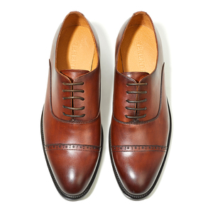 Chaussures Oxford en cuir véritable de vachette pleine fleur vintage, décontractées et habillées, pour affaires et occasions formelles - Product Image 3