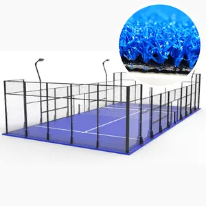 XIAOU Varios colores paranomic profesional Padel <span class=keywords><strong>cancha</strong></span> de <span class=keywords><strong>tenis</strong></span> Hierba con instalaciones completas - Product Image 1