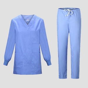 OEM Chirurgien Dentaire Vêtements Chirurgicaux Corps Fendu Combinaison de Lavage à la Main Élastique Séchage Rapide Infirmière Hôpital Set Zip V Cou Gommages Uniformes - Product Image 2