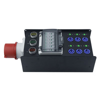 Boîte de Distribution d'alimentation portable 32A/5P entrée POWERCON sortie alimentation lumineuse avec poignée