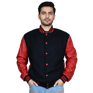 Varsity <b>Jackets</b> Wool Body Genuine Long Sleeves Winter Wear <b>Smart</b> and Stylish Men's <b>Jacket</b> - Product Image 1