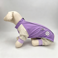 Imperméable réfléchissant pour chien, léger en polyester, cape de pluie pour animaux de compagnie, col montant, veste de pluie extérieure pour chien avec logo personnalisé