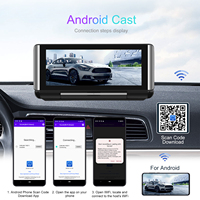 Autoradio portable Podofo 6,86 pouces avec écran intelligent, CarPlay et Android Auto sans fil, BSD, DVR, AirPlay, BT, FM