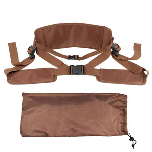 Ceinture de méditation yoga marron café, double support lotus, correcteur de posture, soutien lombaire, accessoire de fitness unisexe - Product Image 2