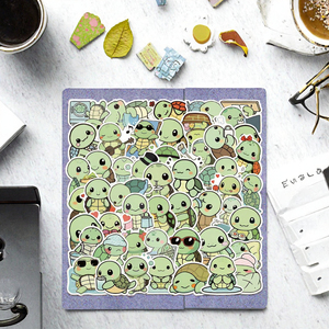Pegatinas Decorativas de Tortuga Personalizadas, Adhesivas, de PVC, Resistentes al Agua, con Diseño de Animales, para Teléfono Móvil - Product Image 3