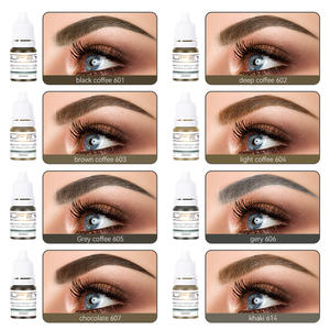 Encre <span class=keywords><strong>de</strong></span> tatouage végane bio OEM, 6 pièces/boîte, 5 ml, échantillon, maquillage permanent pour sourcils et lèvres, microblading PMU, pigment <span class=keywords><strong>de</strong></span> haute qualité - Product Image 5