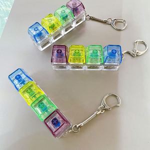 Porte-clés en forme de clavier, porte-clés personnalisé avec capuchon de touche, porte-clés anti-stress à presser, bouton de clavier mécanique - Product Image 2