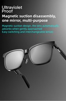 Lunettes de traduction IA Sg-18 Pro 5ème édition avec haut-parleur intégré, verres solaires amovibles, portée de 15 m, prise en charge de la traduction simultanée
