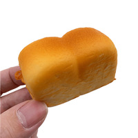 Jouet Squishy Doublement Connecté en Forme de Pain Grille-Pain, Parfumé, Doux, en PU, Simulation de Pain, à Remontée Lente, Jouet Anti-Stress à Presser, Squishies