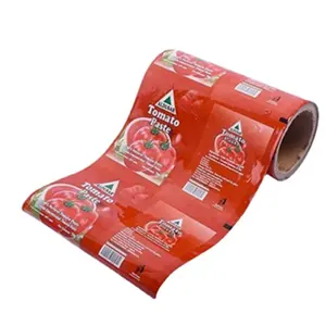 Custom small sugar stick pack roll ketchup packing flow wrap film rolls liquid packaging