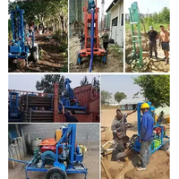 Foreuse de puits d'eau diesel portable de 150 m pour la construction de puits profonds et le forage des eaux souterraines