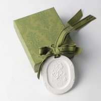 Pendentif en Pierre de Gypse Désodorisant Floral en Céramique Personnalisé pour Cadeaux de Mariage, Voiture et Armoire