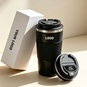 Customized Logo Printed Stainless Steel Insulated Coffee Cup Promotional Business Gift Double Wall Thermal Promo <b>Water</b> <b>Bottle</b> - Product Image 1