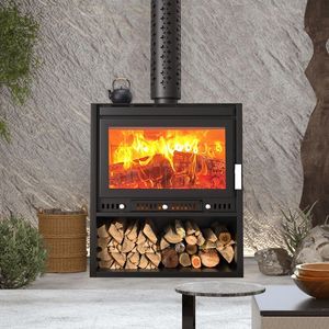 เตาผิงไม้แบบใช้ไฟจริงสำหรับให้ความร้อนในบ้าน ห้องนั่งเล่น ปราศจากควัน เหมาะสำหรับบ้านพักชนบท สไตล์ยุโรป - Product Image 1