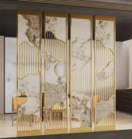 Séparateur mural en verre en acier inoxydable de style rétro personnalisé séparateur de pièces fixe avec fonction pliable pour hôtels restaurants maison