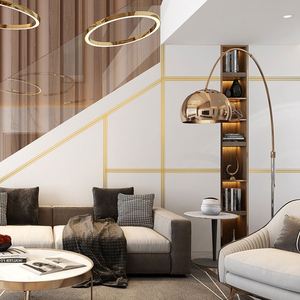 Modern 5M PVC Gold Decorative Strip <b>Stickers</b> Wall Background Ceiling Waist Line Plane Tile Decals for Room Decor - Product Image 4