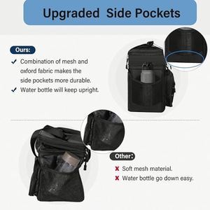 Grande boîte à lunch souple et extensible pour adultes, travail, sorties, déplacements, noir, 16L - Product Image 3