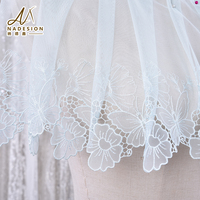 Accessoires de vêtement d'appliques de couture Diy Net Lace Boder Sequins Butterfly Embroidery Lace Trim
