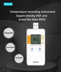 14400 Punten Capaciteit Usb Herbruikbare Temperatuur <span class=keywords><strong>Data</strong></span> <span class=keywords><strong>Logger</strong></span> Pdf Temperatuur Recorder Voor Groenten En Fruit Koude Keten M502 - Product Image 3