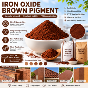 Poudre d'oxyde de fer brun à forte <span class=keywords><strong>teinte</strong></span>, pigment inorganique synthétique pour peintures, revêtements, teintures pour <span class=keywords><strong>bois</strong></span> et plastiques - Product Image 1