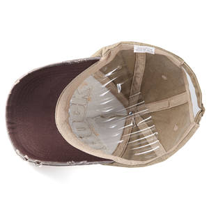 قبعة بيسبول متعددة الاستخدامات من البي في سي للرجال والنساء، بتصميم كوري مع حروف مطبوعة وثقوب ممزقة - Product Image 4