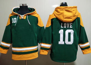 هودي كرة القدم الأمريكية جرين باي برباط، مطرز بأرقام: 4 فافري، 10 لوف، 12 رودجرز، 21 وودسون، 28 ديلون، 69 باكتياري - Product Image 3