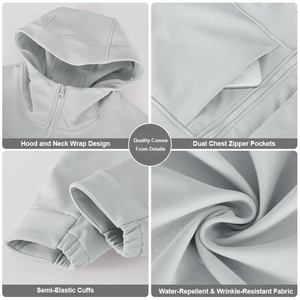 Chaqueta de Hombre al por Mayor de Cinco Colores Sólidos con Capucha, Chaqueta de Exterior con Logotipo Personalizado Minimalista Estampado - Product Image 5
