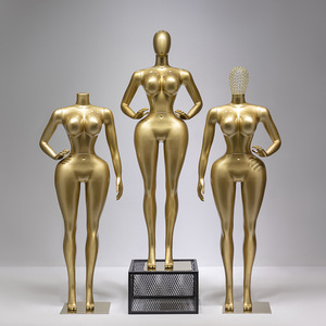 Maniquíes Femeninos Curvos <span class=keywords><strong>de</strong></span> Talla Grande en Color Negro y Dorado para Exhibición <span class=keywords><strong>de</strong></span> <span class=keywords><strong>Ropa</strong></span> en Boutiques, Modelos BBL para Sujetadores Grandes - Product Image 4