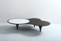 Table basse décorative de salon de dessus en bois en céramique de vente en gros d'usine minimaliste italien moderne