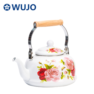 Wholesale Turkish Enamel Tea <strong>Kettle</strong> <strong>With</strong> <strong>Wooden</strong> <strong>Handle</strong> - Product Image 5