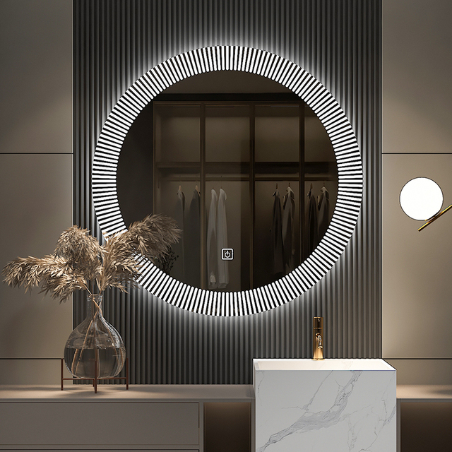 Smart Mirror with HD Display Touchscreen Illuminated & Bluetooth Connectivity for Modern Bathrooms-Graphic Design Solutions