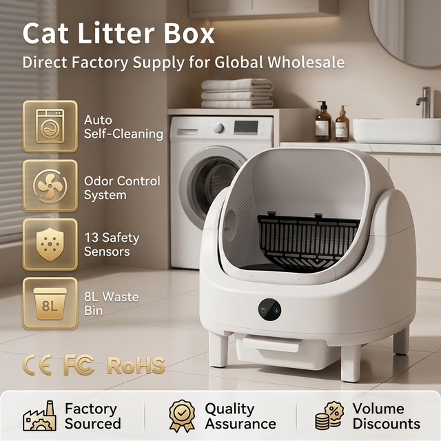 Smart Self-Cleaning Cat Litter Box with App Control Odor Removal and 13 Safety Sensors