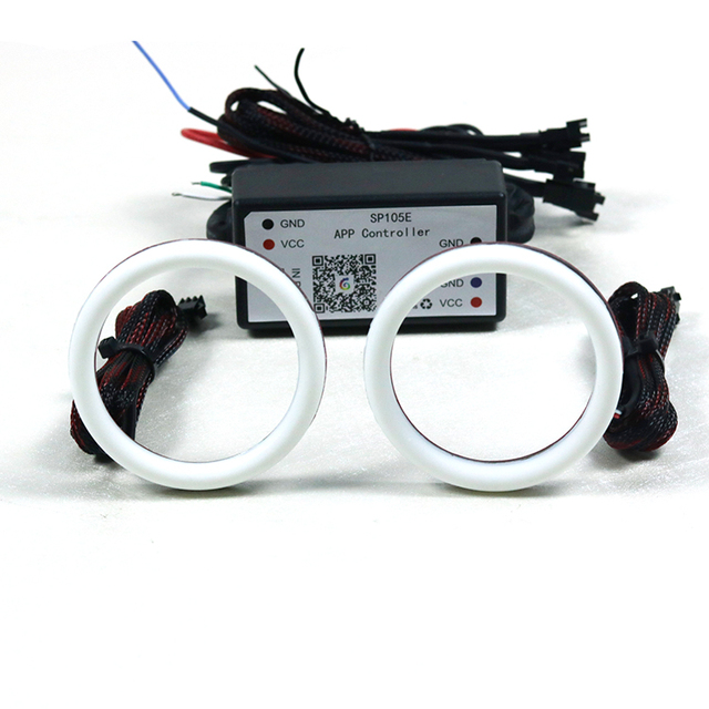 RGB/RGBW Chasing Full Circle 90mm Deep Coating Led halo Rings Diffused Led Angel Eyes