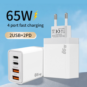 Cargador Rápido USB Tipo-C de 65W GAN con 4 Puertos, PD QC3.0, OTP/OVP/OCP, Ignífugo, Enchufe EU/US/UK, Compatible con Teléfonos Móviles - Product Image 2