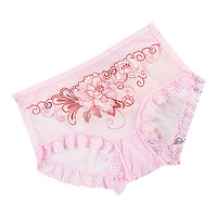 Culottes en dentelle élégantes à prix d'usine OEM, avec bordure florale exquise, en maille transparente extensible, idéales pour un cadeau d'anniversaire