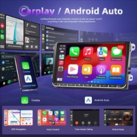 Radio Stereo Mobil Android 9 inci untuk Volkswagen Skoda, Wireless Carplay, Android Auto, GPS Navigasi, Head Unit dengan Kamera Mundur