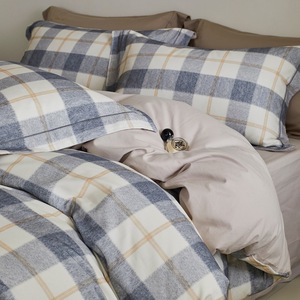 Pure Cotton Brushed Four-Piece <b>Bedding</b> <b>Set</b> 100 Count Reactive Dyeing Autumn Winter Warmth - Product Image 1