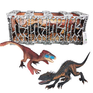 Figurine dinosaure en plastique PVC solide, 2 sortes <span class=keywords><strong>indominus</strong></span> <span class=keywords><strong>rex</strong></span>, mâchoire mobile, <span class=keywords><strong>jouet</strong></span> en cage - Product Image 1