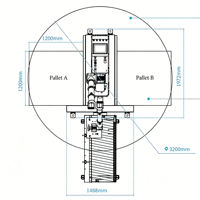 Automatisation de la machine de palettisation en ligne pour l'emballage de cartons et de sacs, charge utile 30-50 kg